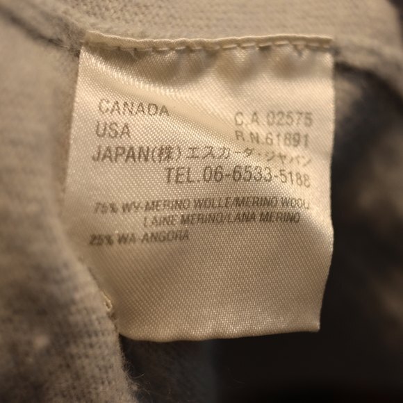 Escada Sport Blue Argyle Cardigan Sweater Wool Angora Blend Large Preppy - Picture 12 of 12